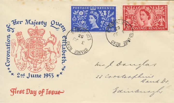 1953_Coron_Arms_2stamps